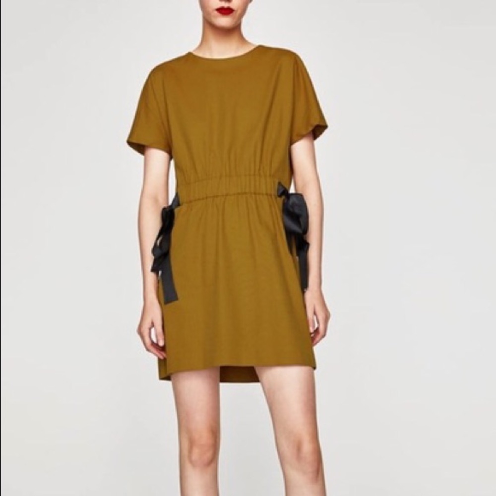 Zara dress with side bow ties